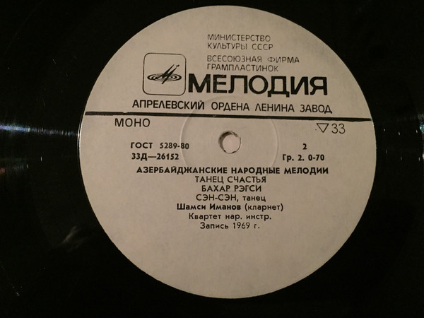 Шамси ИМАНОВ (кларнет), квартет народных инструментов. Азербайджанские народные мелодии