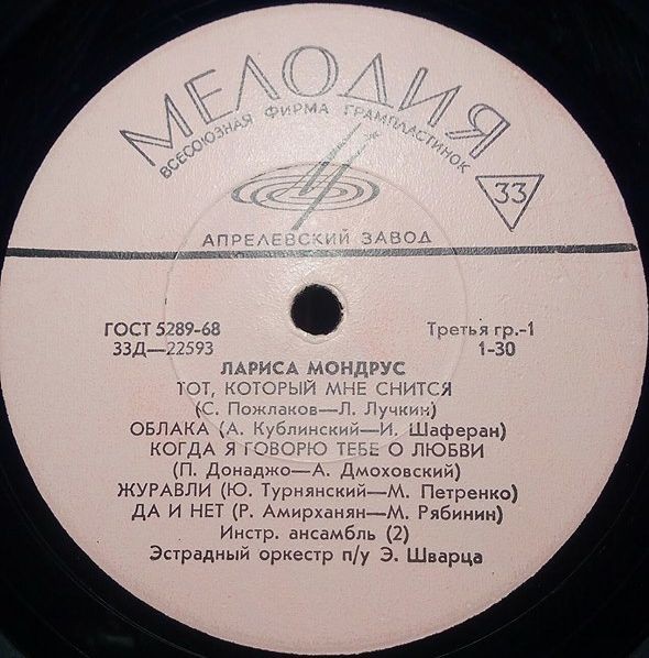 Поёт Лариса Мондрус