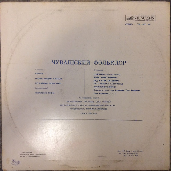 ЧУВАШСКИЙ ФОЛЬКЛОР