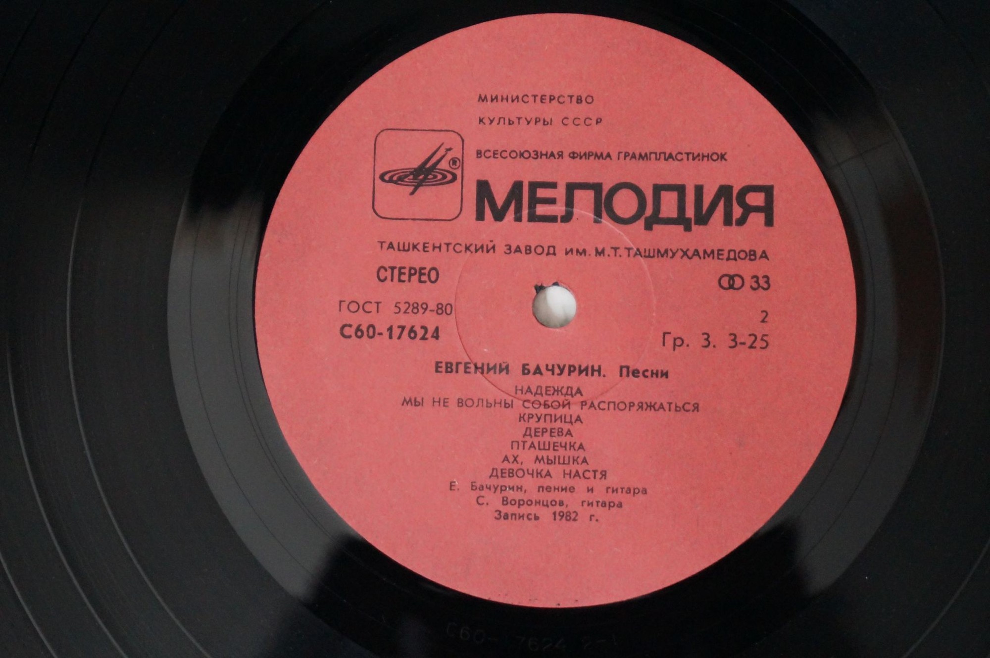 Евгений БАЧУРИН. Дерева. Песни
