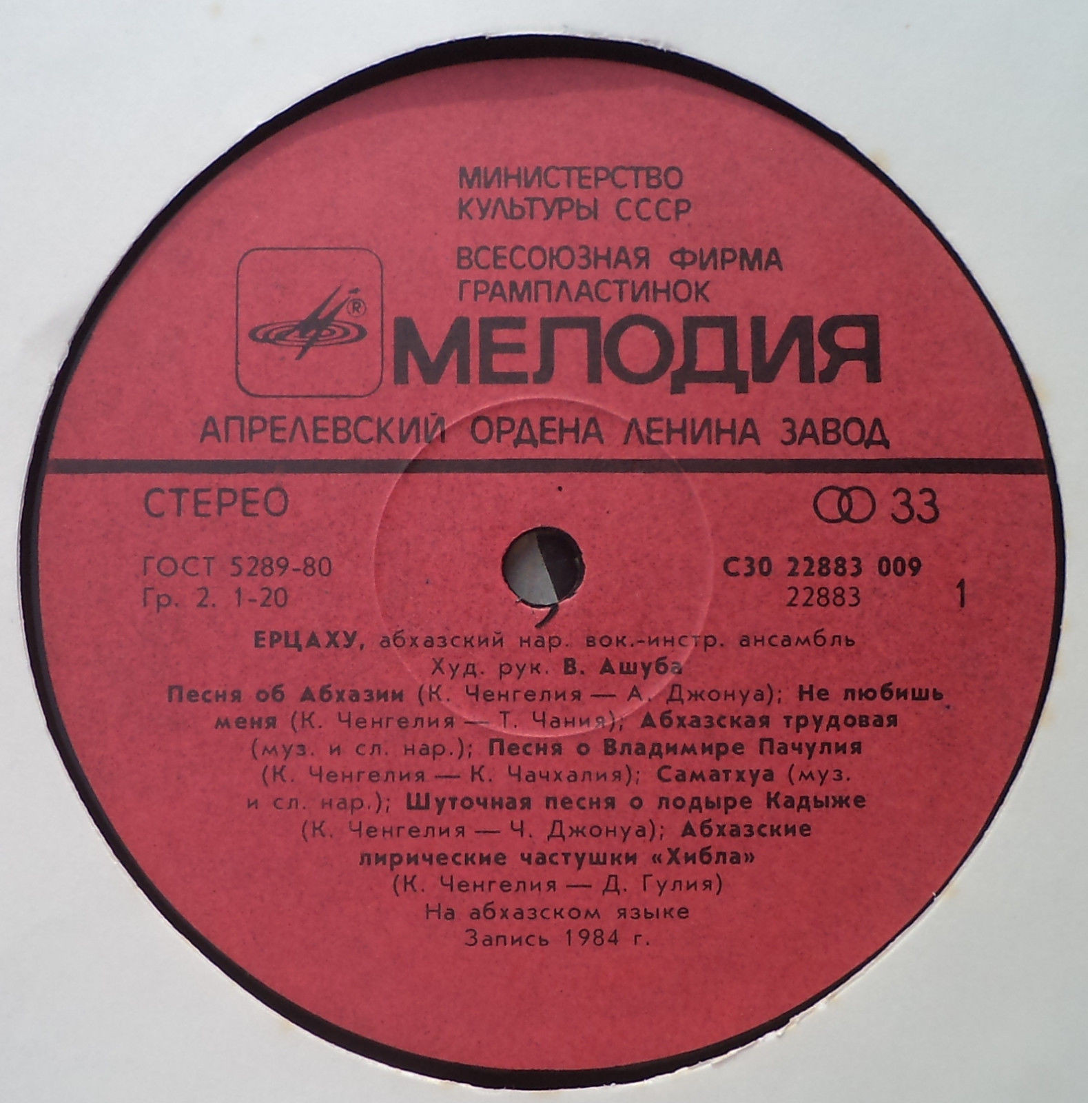 НАР. ВОКАЛЬНО-ИНСТР. АНСАМБЛЬ «ЕРЦАХУ», худ. рук. Вадим Ашуба / НАР. ВОКАЛЬНО-ИНСТР. АНСАМБЛЬ «РИЦА», худ. рук. Константин Ченгелия