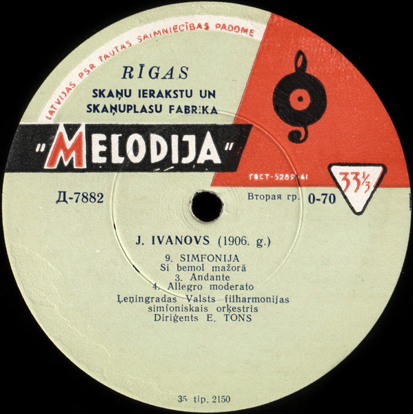 Я. Иванов: Симфония № 9 (Э. Тонс, СО ЛГФ)