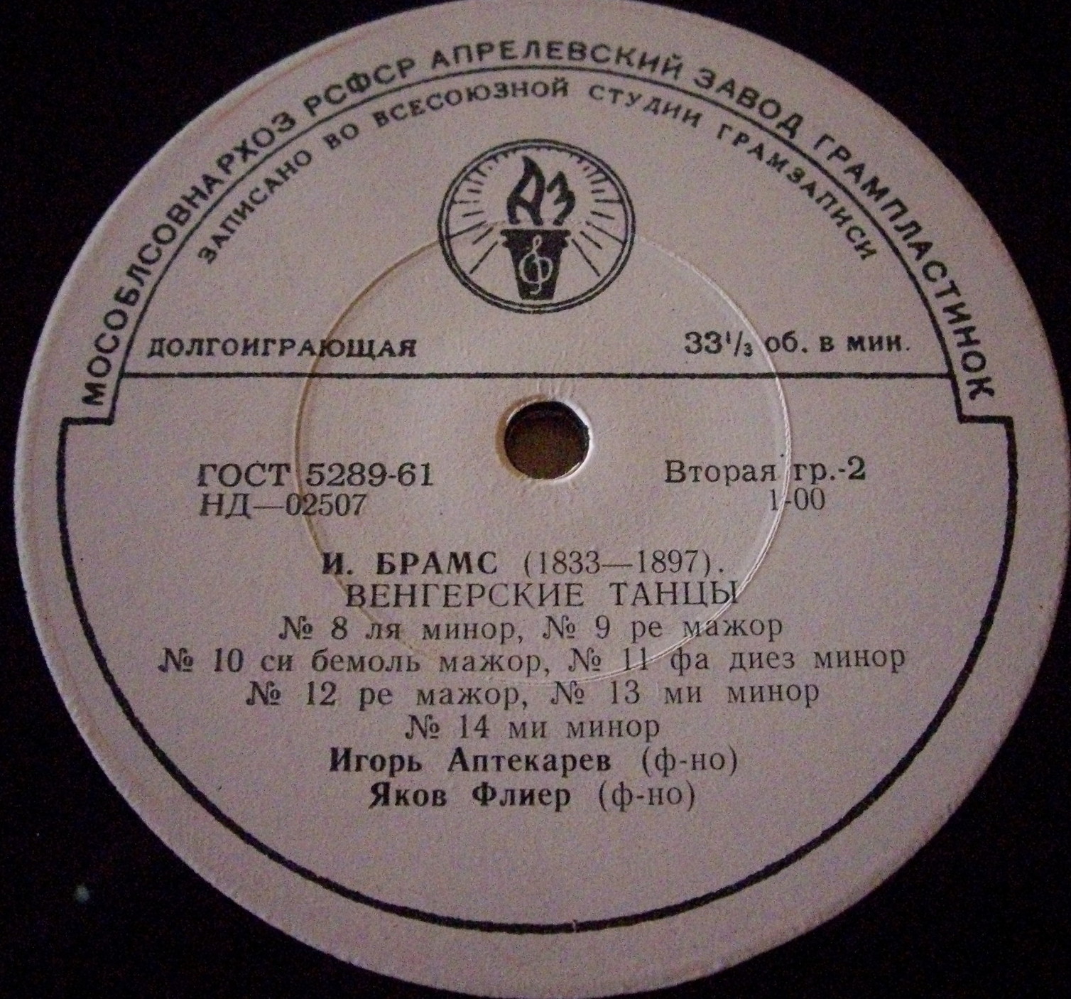 И. БРАМС. Венгерские танцы (Яков Флиер, Игорь Аптекарев)