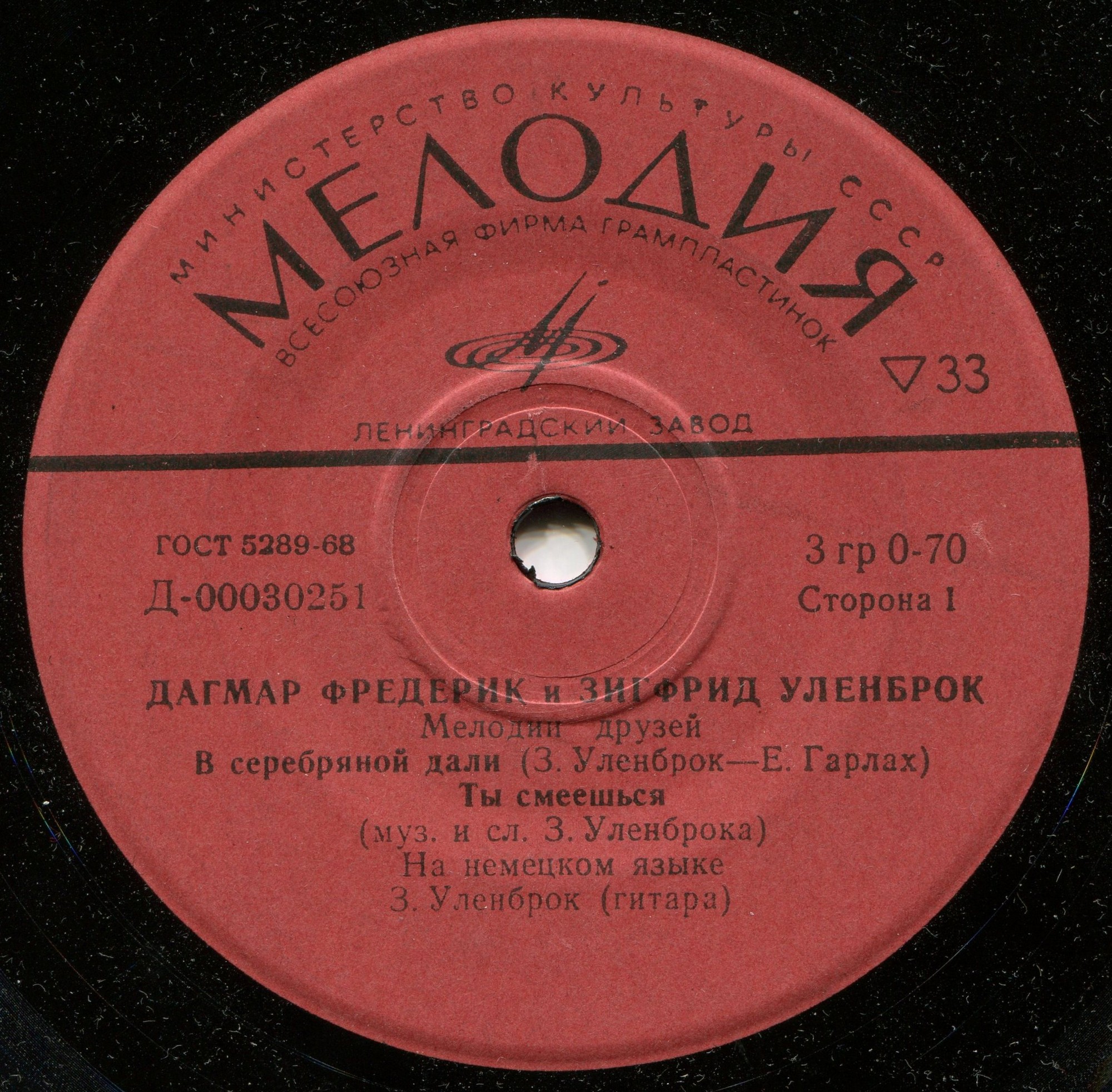 Мелодии друзей. Дагмар Фредерик и Зигфрид Уленброк (ГДР)