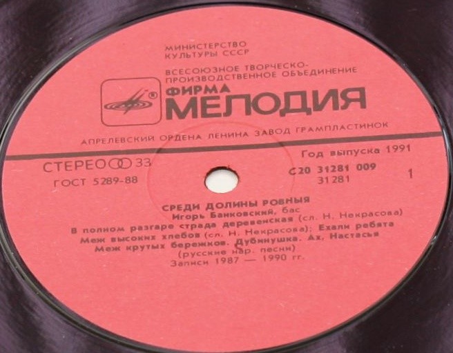 Игорь БАНКОВСКИЙ, бас. «Среди долины ровныя». Русские народные песни