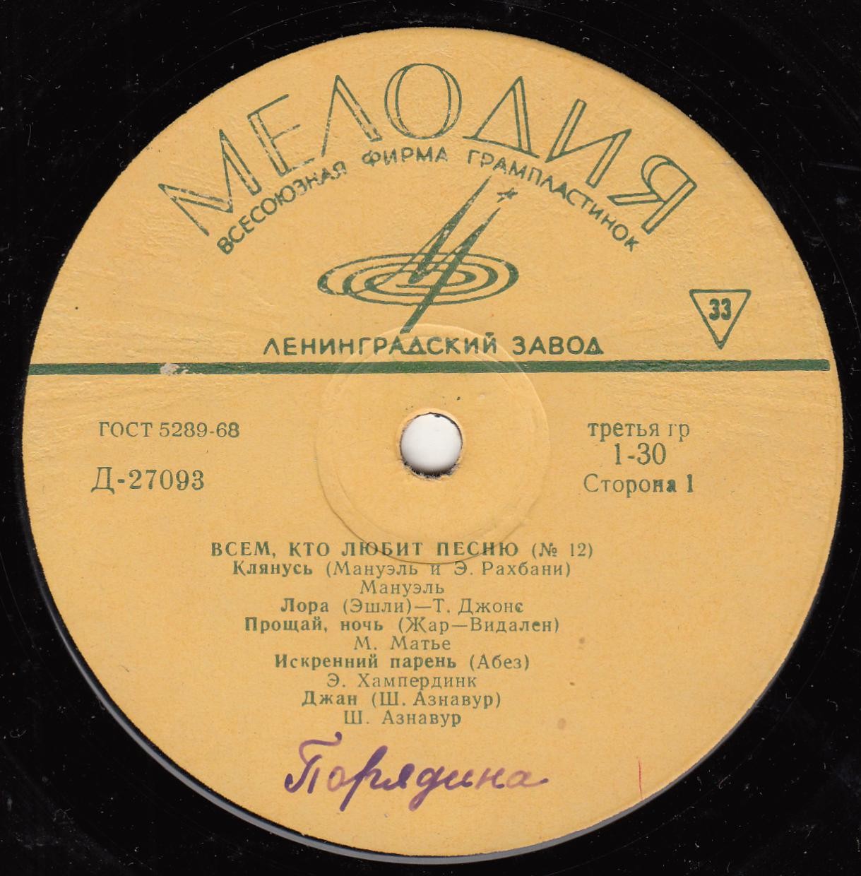 Всем, кто любит песню (№ 12)