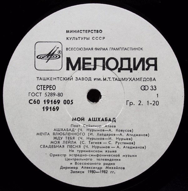 Поет Сейитнур АТАЕВ. «Мой Ашхабад»