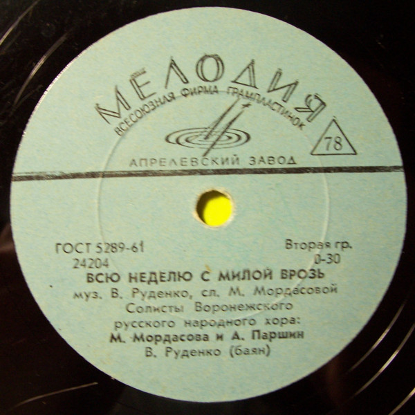 Всю неделю с милой врозь / Неужели сад завянет