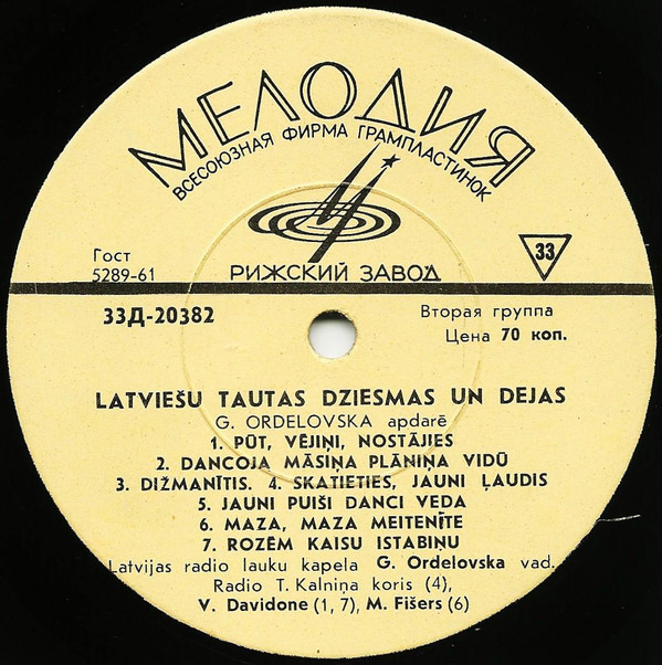 ЛАТЫШСКИЕ НАРОДНЫЕ ПЕСНИ И ТАНЦЫ (Latviešu tautas dziesmas un dejas)