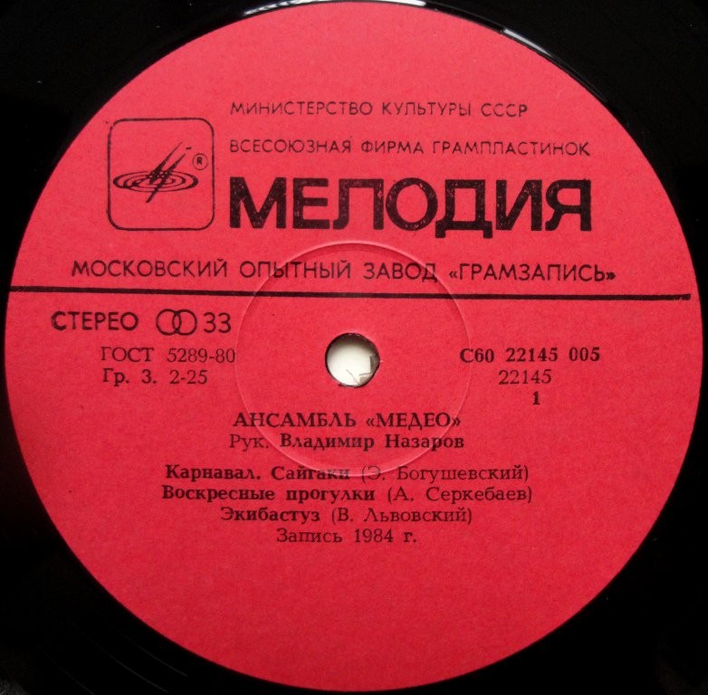 АНСАМБЛЬ «МЕДЕО», рук. Владимир Назаров.