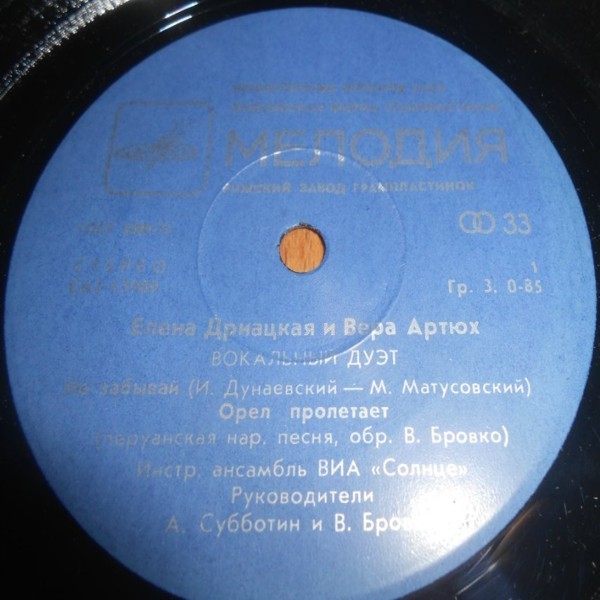 Елена ДРИАЦКАЯ и Вера АРТЮХ (вокальный дуэт)