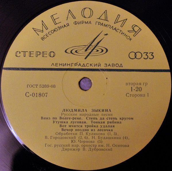Людмила ЗЫКИНА. Русские народные песни