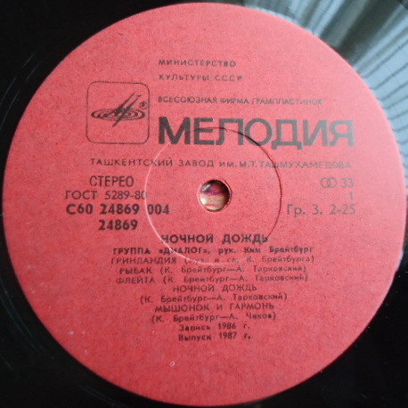 Группа «Диалог». Ночной дождь