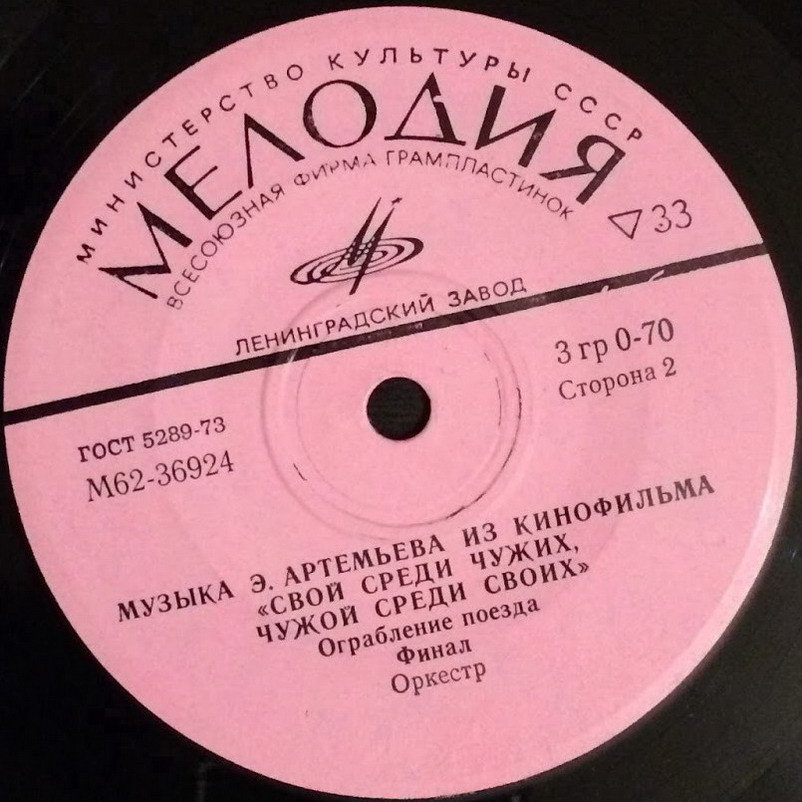 Эдуард АРТЕМЬЕВ. Музыка из к/ф "Свой среди чужих, чужой среди своих"