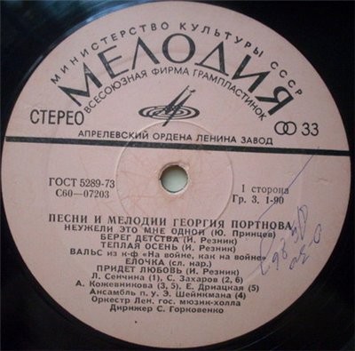 Песни и мелодии Георгия Портнова