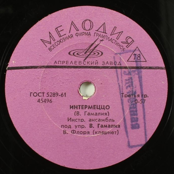 Инстр. ансамбль под упр. В. Гамалия