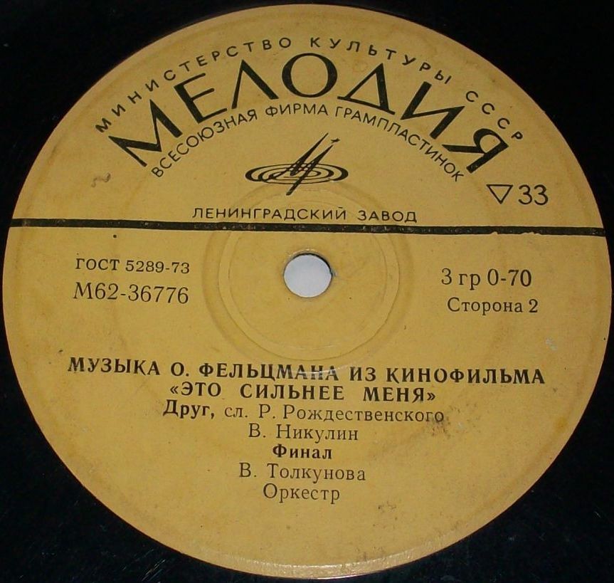 Музыка О. Фельцмана из кинофильма "Это сильнее меня"