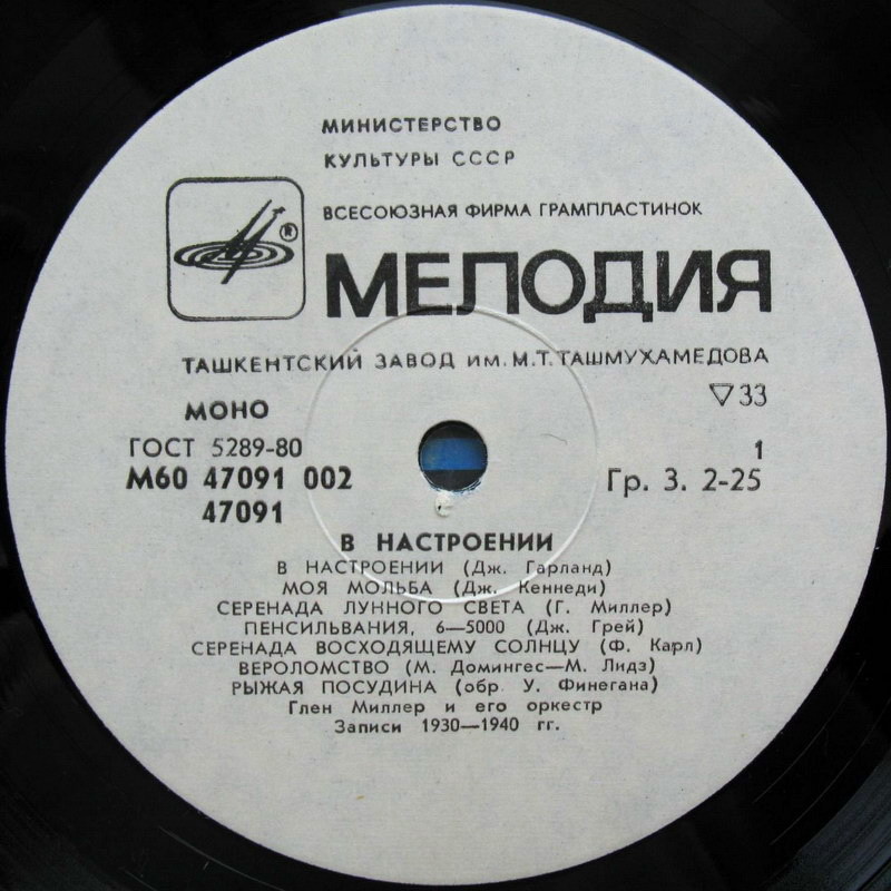 Гленн Миллер и его оркестр. «В настроении»