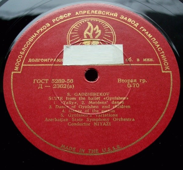 С. Гаджибеков. Сюита из балета «Гюльшен»