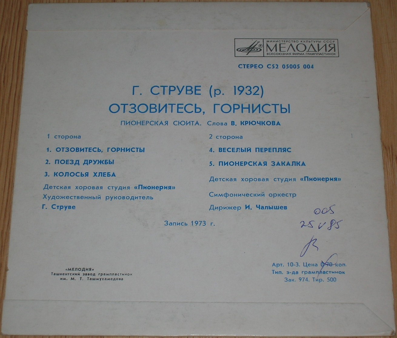 Г. СТРУВЕ (р. 1932): «Отзовитесь, горнисты»
