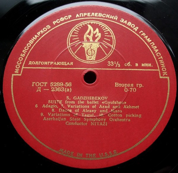 С. Гаджибеков. Сюита из балета «Гюльшен»