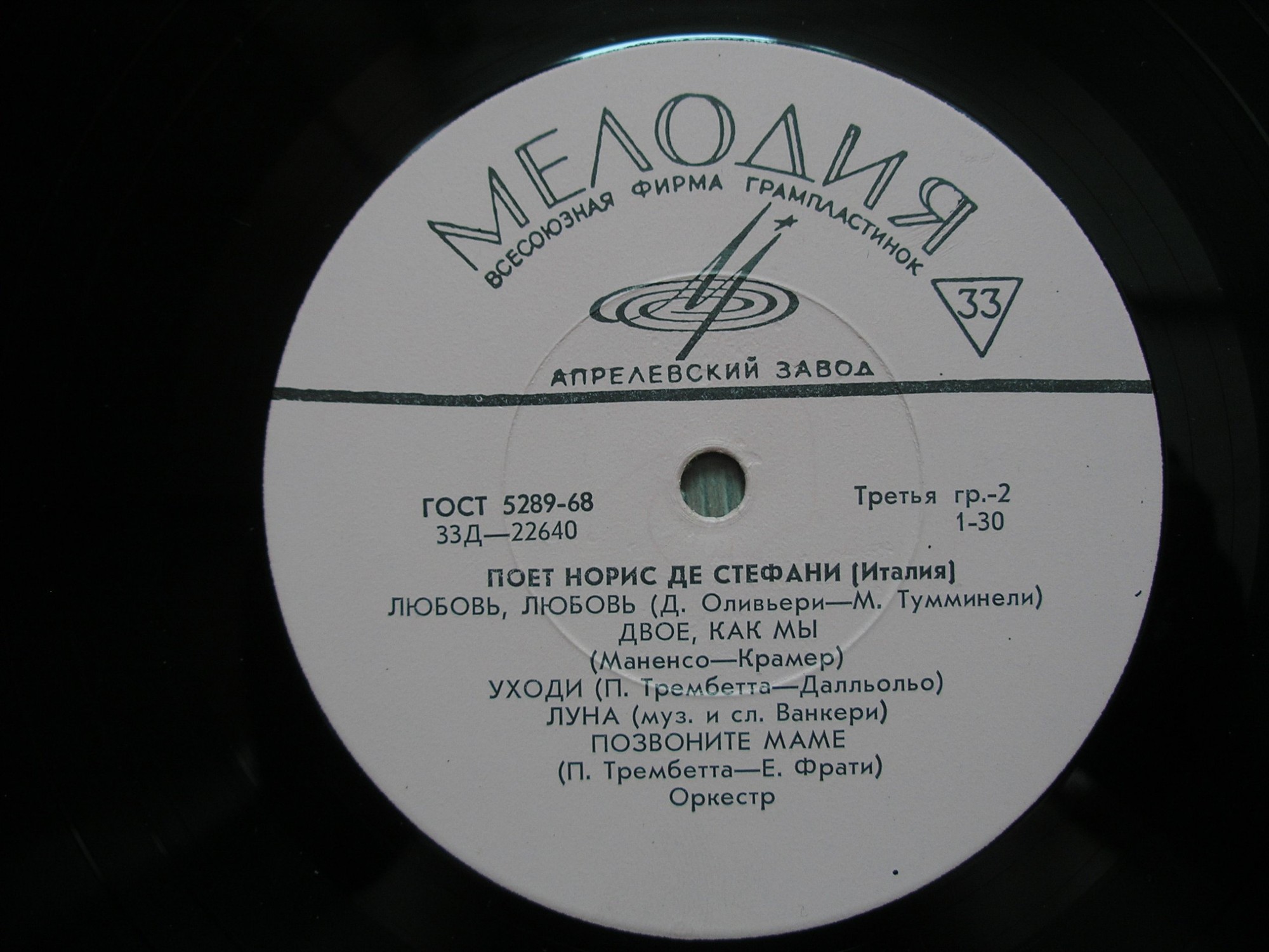 Поёт Норис Де Стефани (Италия)