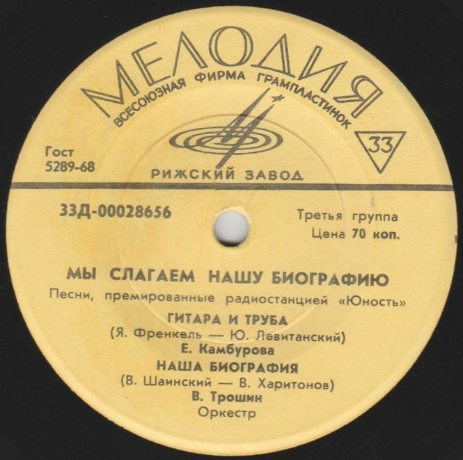 МЫ СЛАГАЕМ НАШУ БИОГРАФИЮ (Песни, премированные радиостанцией «Юность»)