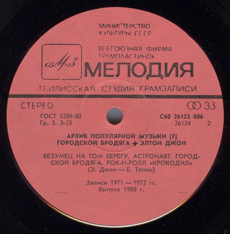 Элтон ДЖОН «Городской бродяга» [Рок-архив 3]