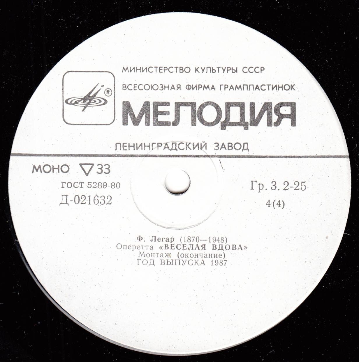 Франц Легар. Весёлая вдова (оперетта)