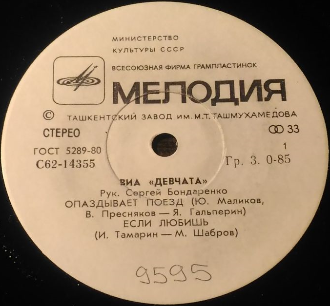 ВИА «ДЕВЧАТА», руководитель Сергей Бондаренко