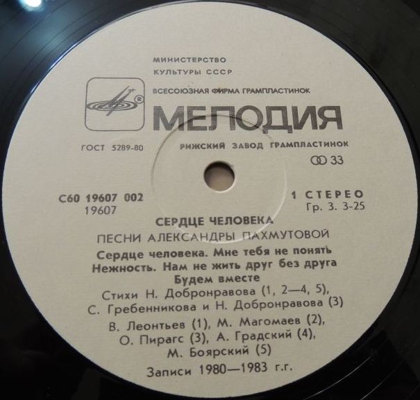 "Сердце человека". Песни Александры Пахмутовой