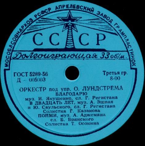 Эстрадный оркестр п/у О. Лундстрема