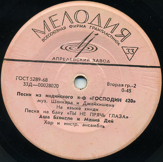 Песни из индийского к/ф "Господин 420"