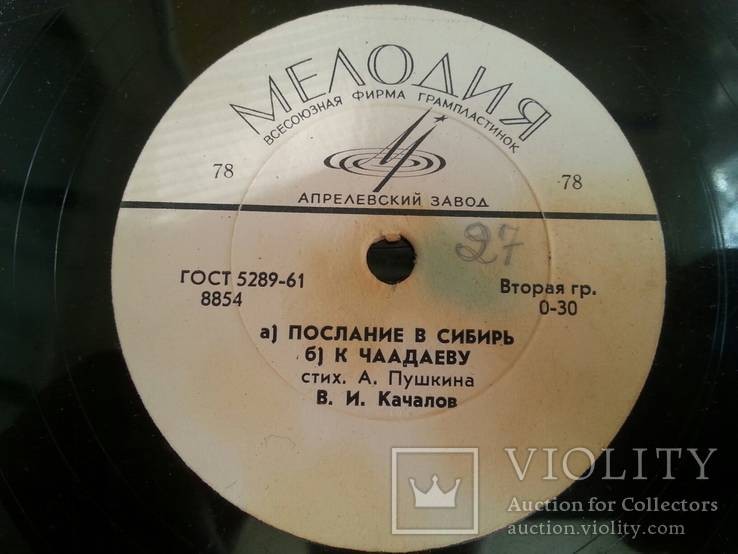 В. И. КАЧАЛОВ читает стихи А. Пушкина