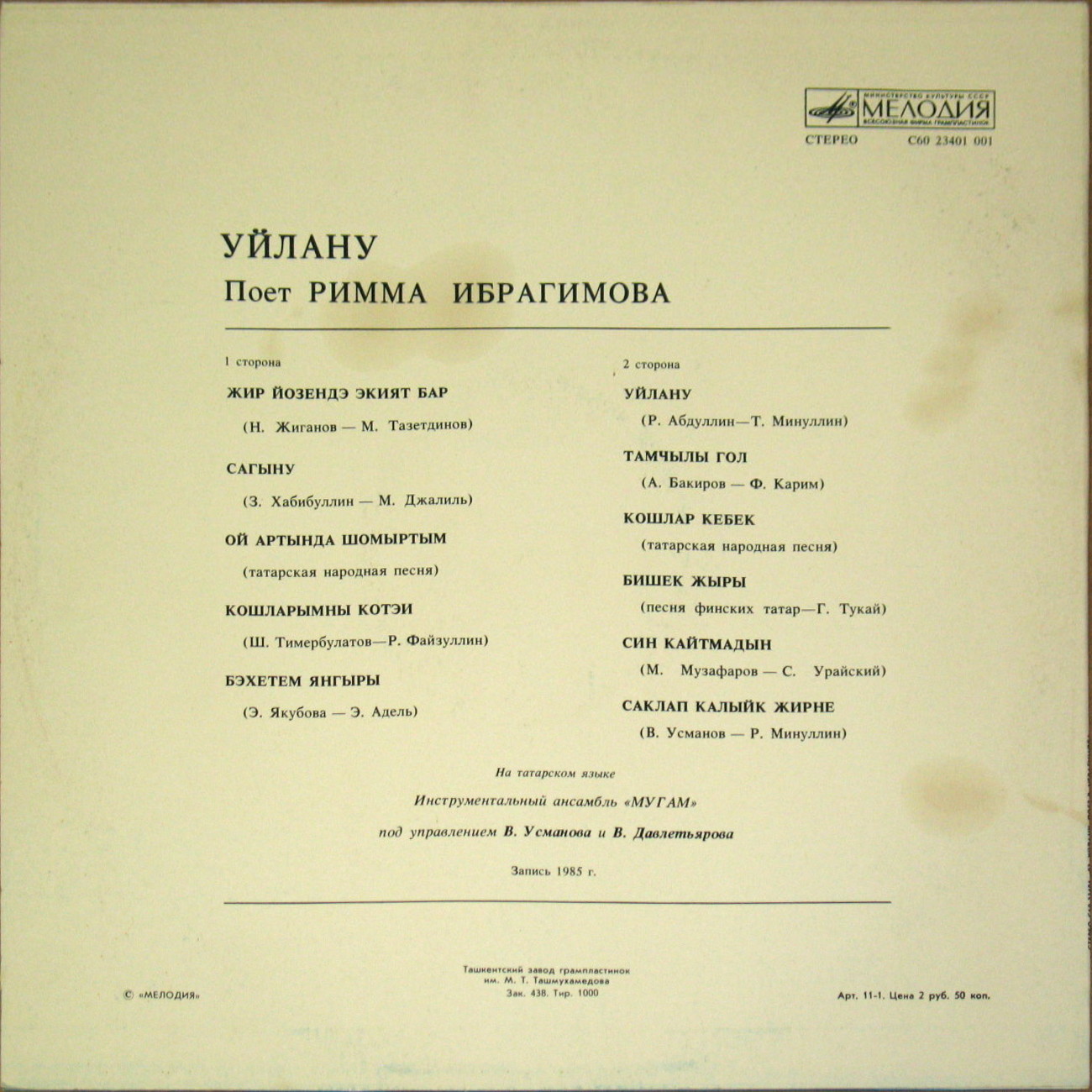 Римма ИБРАГИМОВА (Римма Ибраһимова): «Размышления / Уйлану» (на татарском языке)