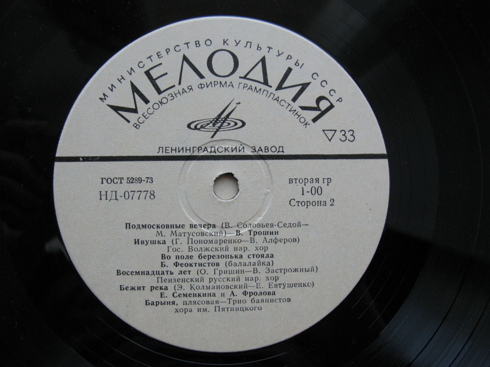 Песни советских композиторов и русская народная музыка