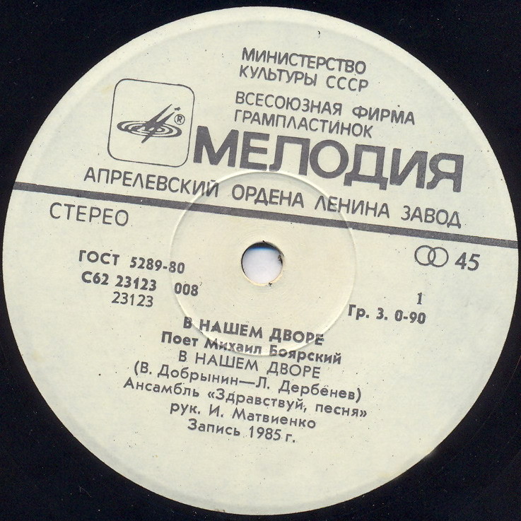По вашим письмам. «В нашем дворе». Поёт Михаил Боярский