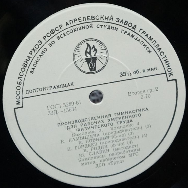 Производственная гимнастика для рабочих умеренного физического труда (комплексы 1—4)