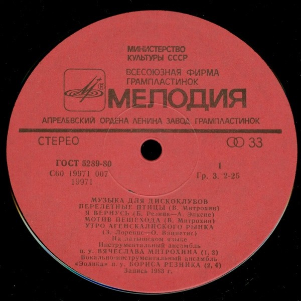 МУЗЫКА ДЛЯ ДИСКОКЛУБОВ (Mūzika diskoklubos)