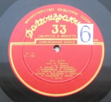 М. ГОРЬКИЙ (1868–1936): «На дне», спектакль (МХАТ СССР)
