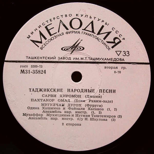 ТАДЖИКСКИЕ ПЕСНИ