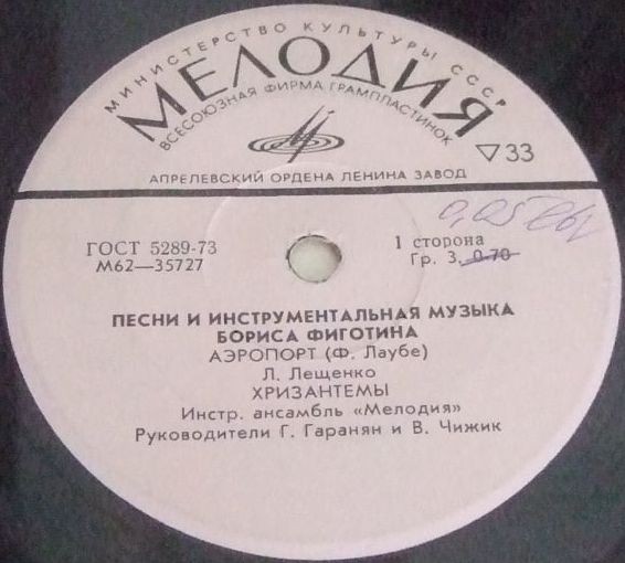 Борис Фиготин - Песни и инструментальная музыка