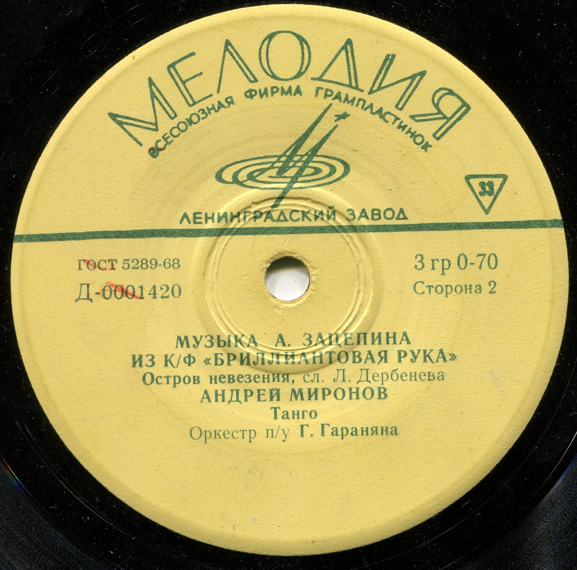 Музыка А. Зацепина из к/ф «Бриллиантовая рука»