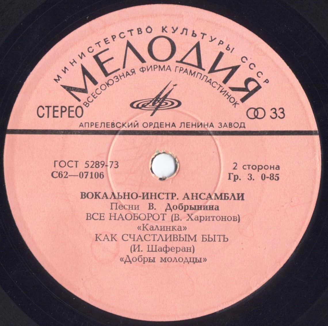 Вокально-инструментальные ансамбли поют песни Вячеслава ДОБРЫНИНА