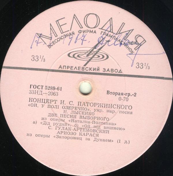 Иван ПАТОРЖИНСКИЙ (бас) «Концерт И. С. Паторжинского»