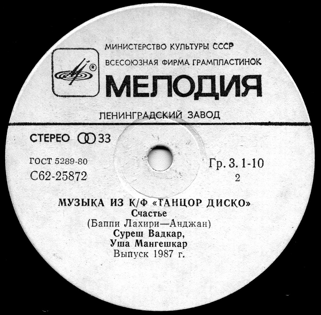 МУЗЫКА ИЗ КИНОФИЛЬМА «ТАНЦОР ДИСКО» (1)