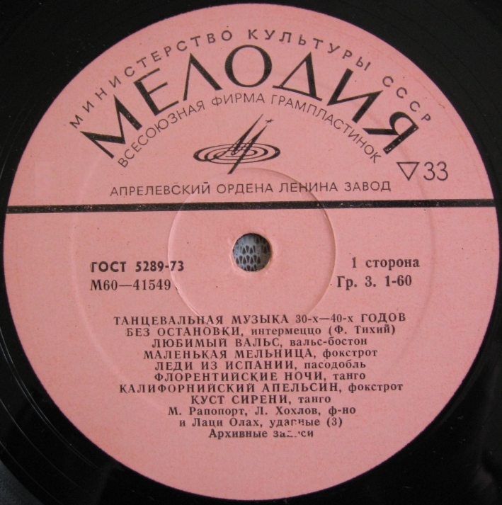 ЦВЕТУЩИЙ МАЙ (танцевальная музыка 30-40-х годов).