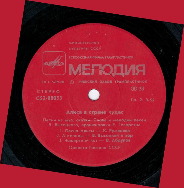 «Алиса в стране чудес». Песни из музыкальной сказки