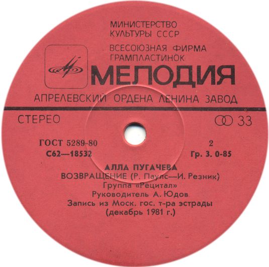 Алла Пугачёва. Миллион роз