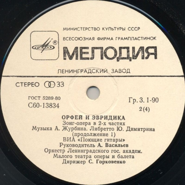 Орфей и Эвридика (Зонг-опера в 2-х частях)
